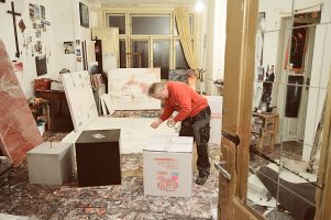 Moving the equipment of Dominik Mareš’s studio